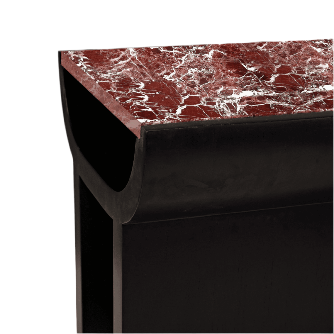 Luna – Rosso Levanto Marble Side Table