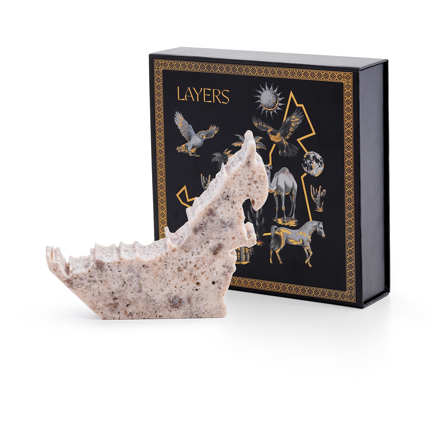 UAE Love – Grey Travertine Decor Map