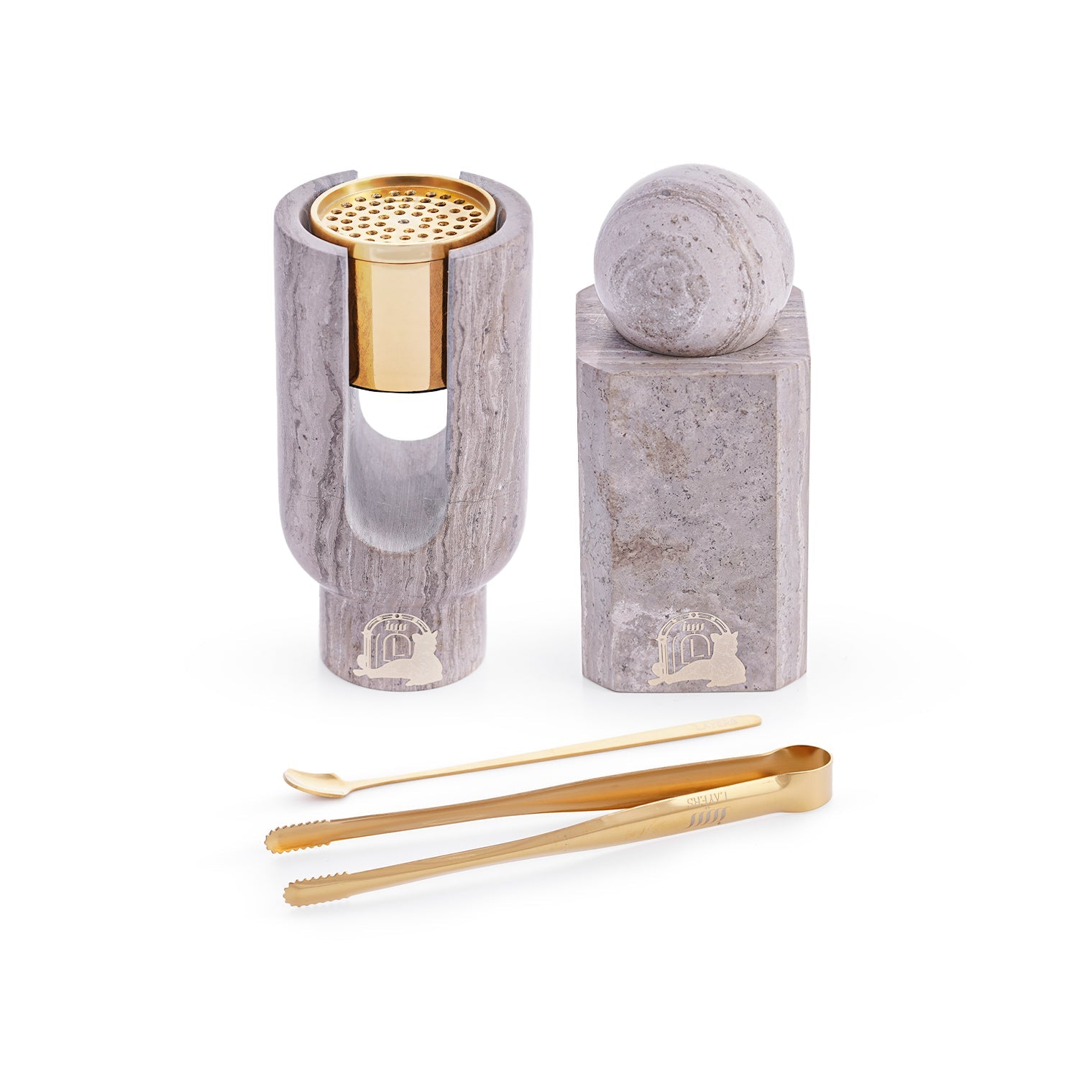 Ofra – Grey Wood Stone Incense Burner & Oud Storage Set