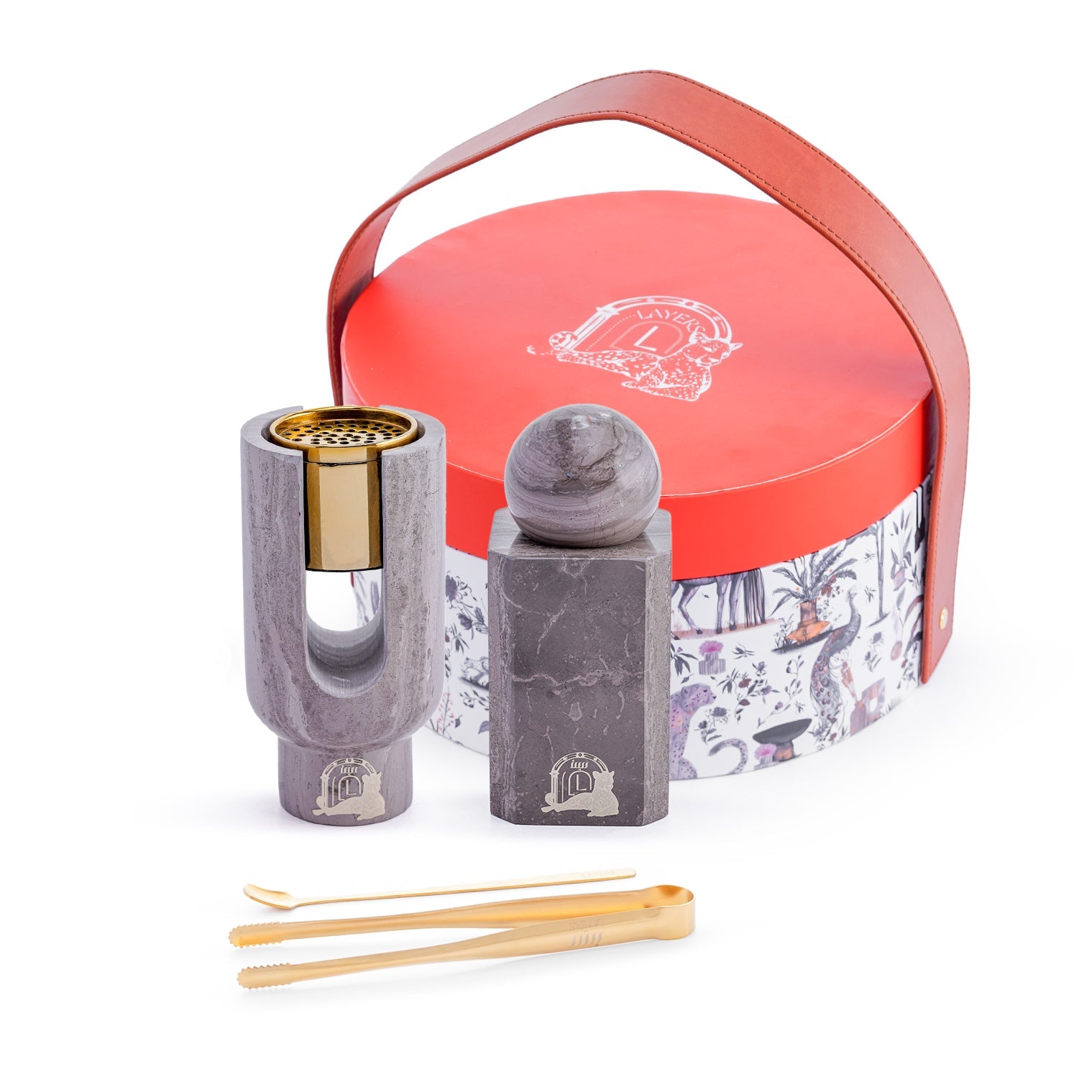 Ofra – Athens Grey Stone Incense Burner & Oud Storage Set