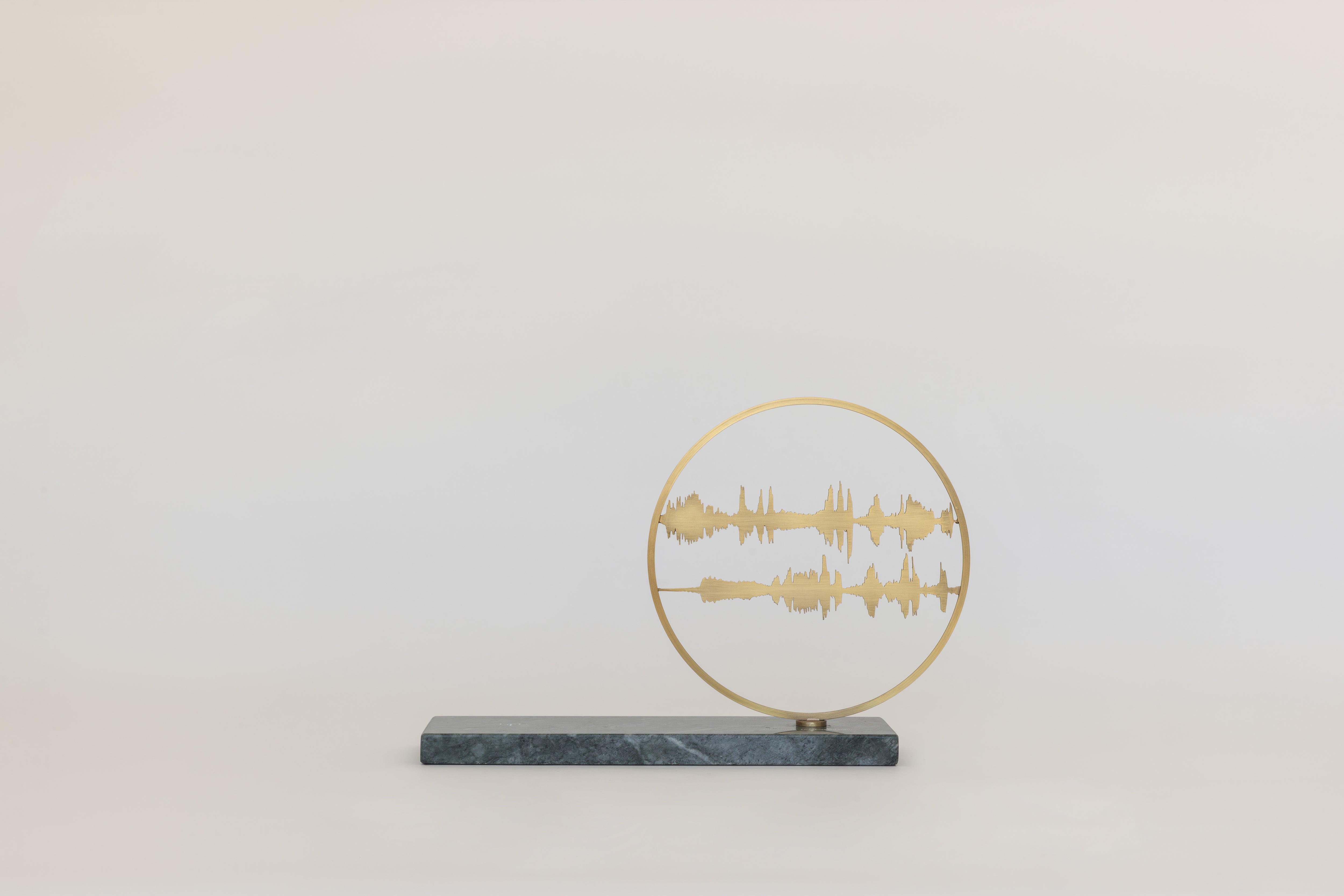 Surat Al tur |48:52| sound waves of the Holy Qura'an on Indian Green Marble