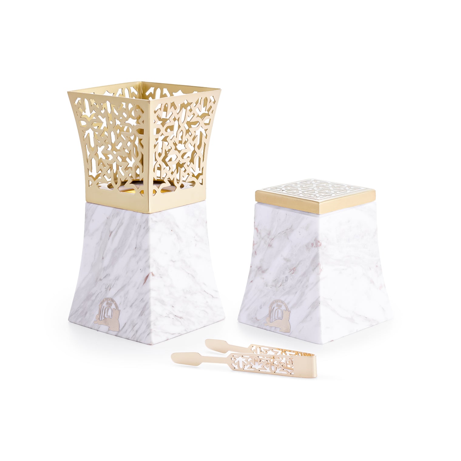 Taj – White Volakas Marble Incense & Oud Set