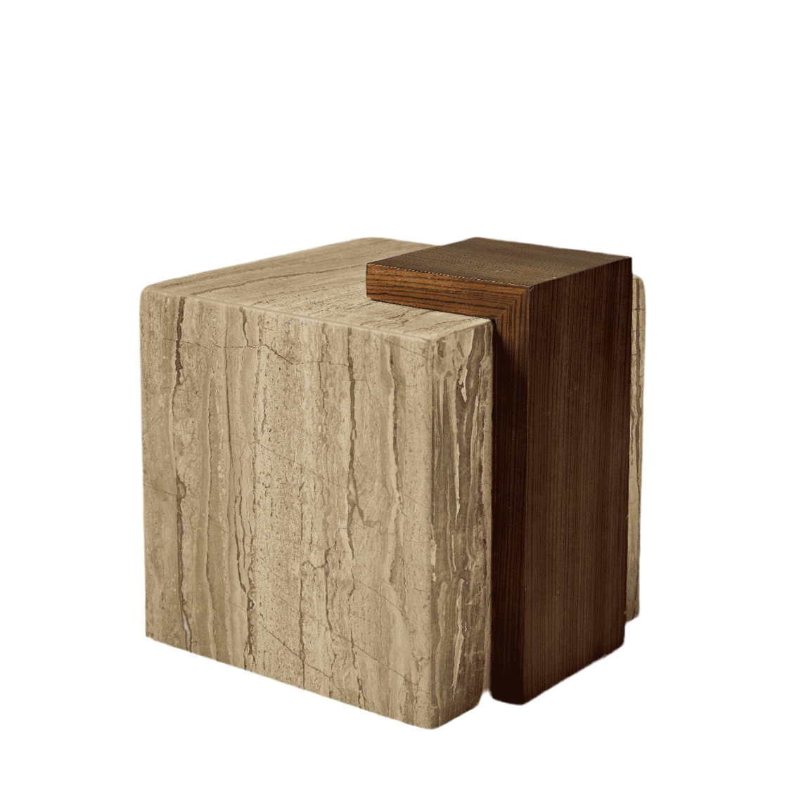 Lolwa – Didyma Beige Marble Side Table