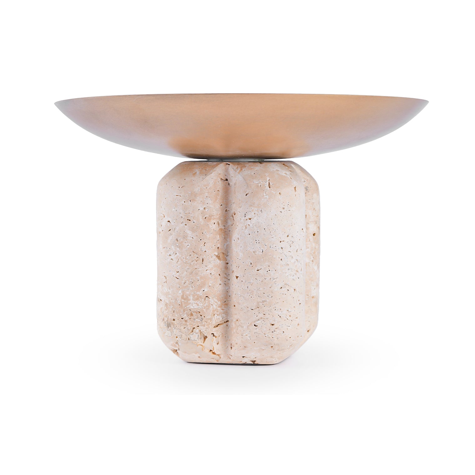 Round – Beige Travertine Bowl