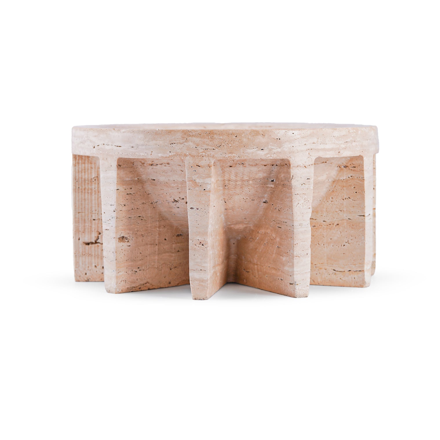 Taira – Beige Travertine Bowl (Large)