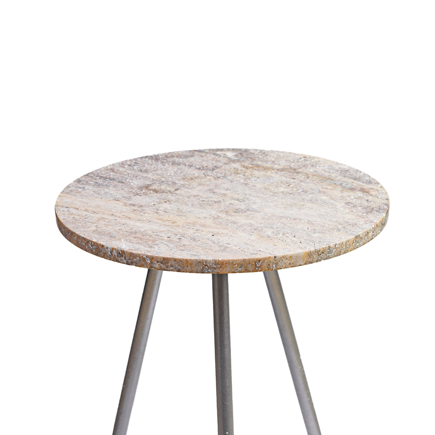 Solo – Grey Travertine Side Table