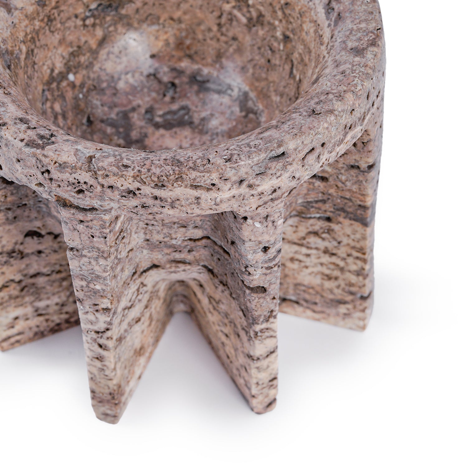 Taira – Grey Travertine Bowl (Small)
