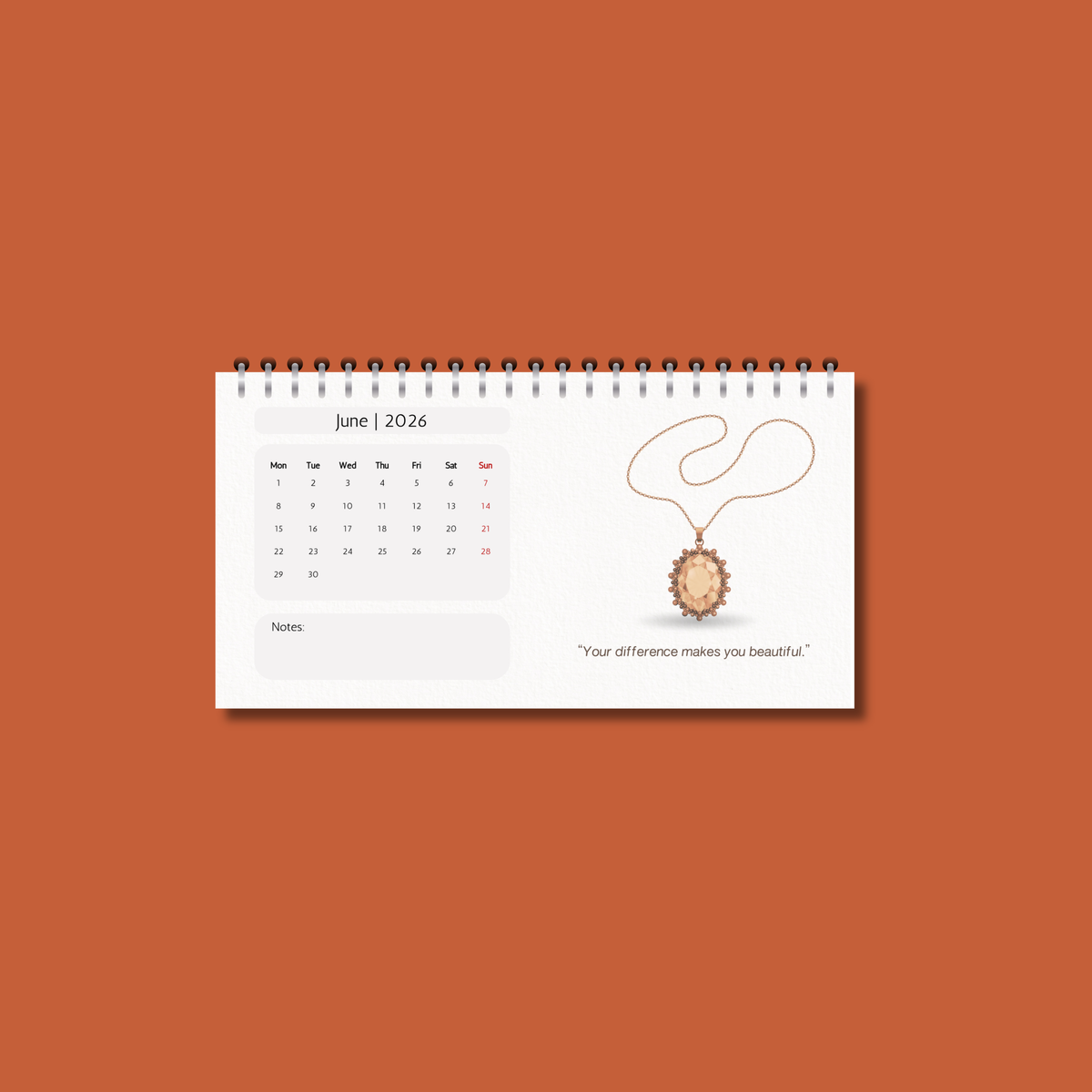Writable Desk flip calendar