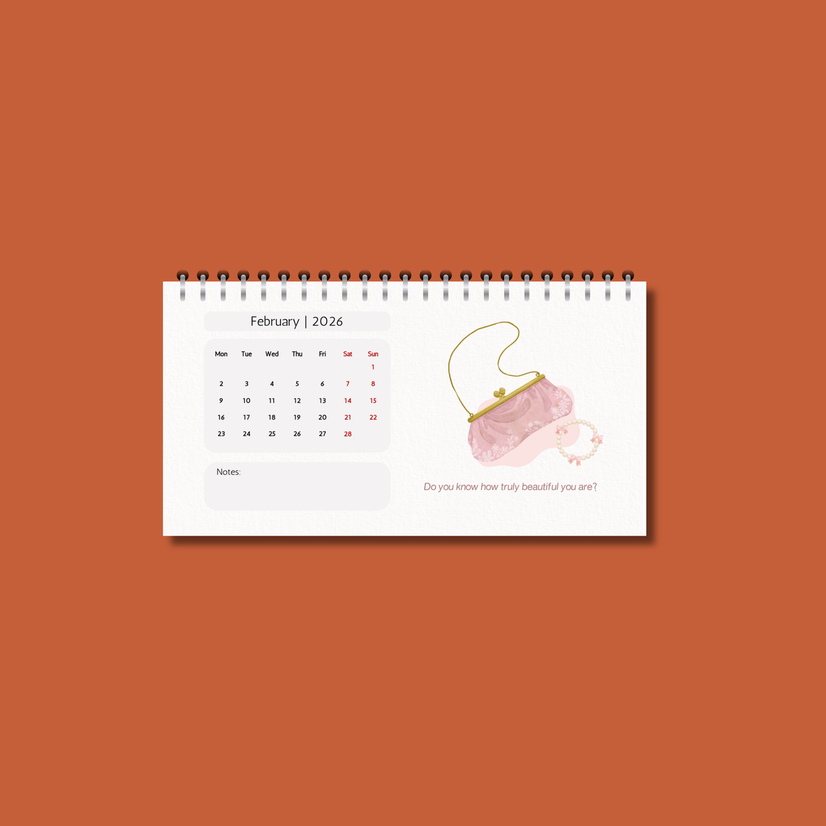 Writable Desk flip calendar