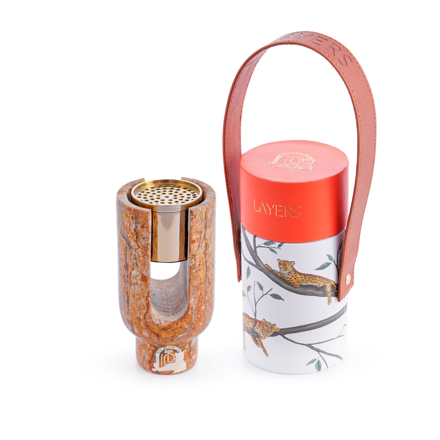 Ofra – Marron Travertine Incense Burner Holder