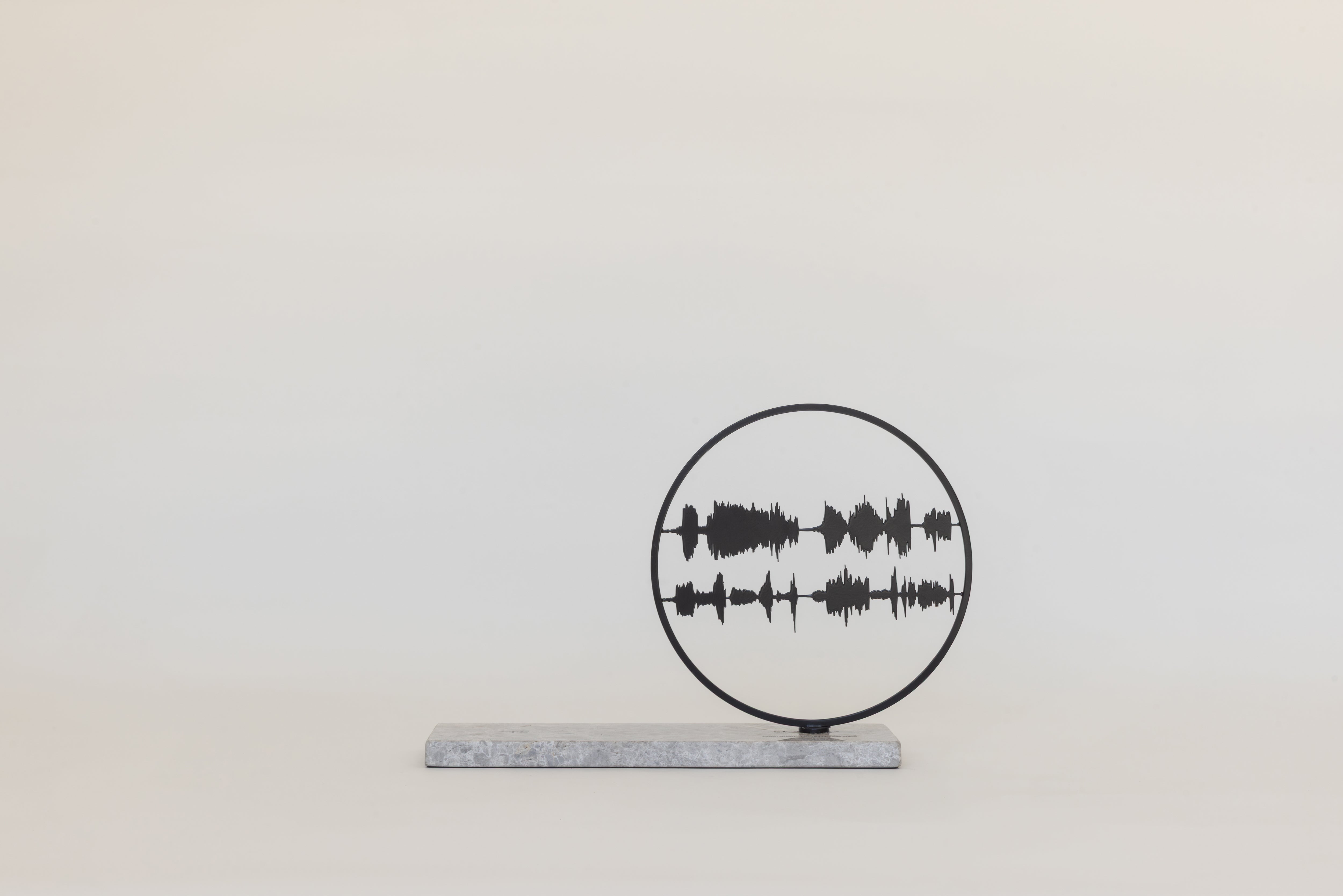 Surat Taha  |20:25-28| sound waves of the Holy Qura'an on Grey marble