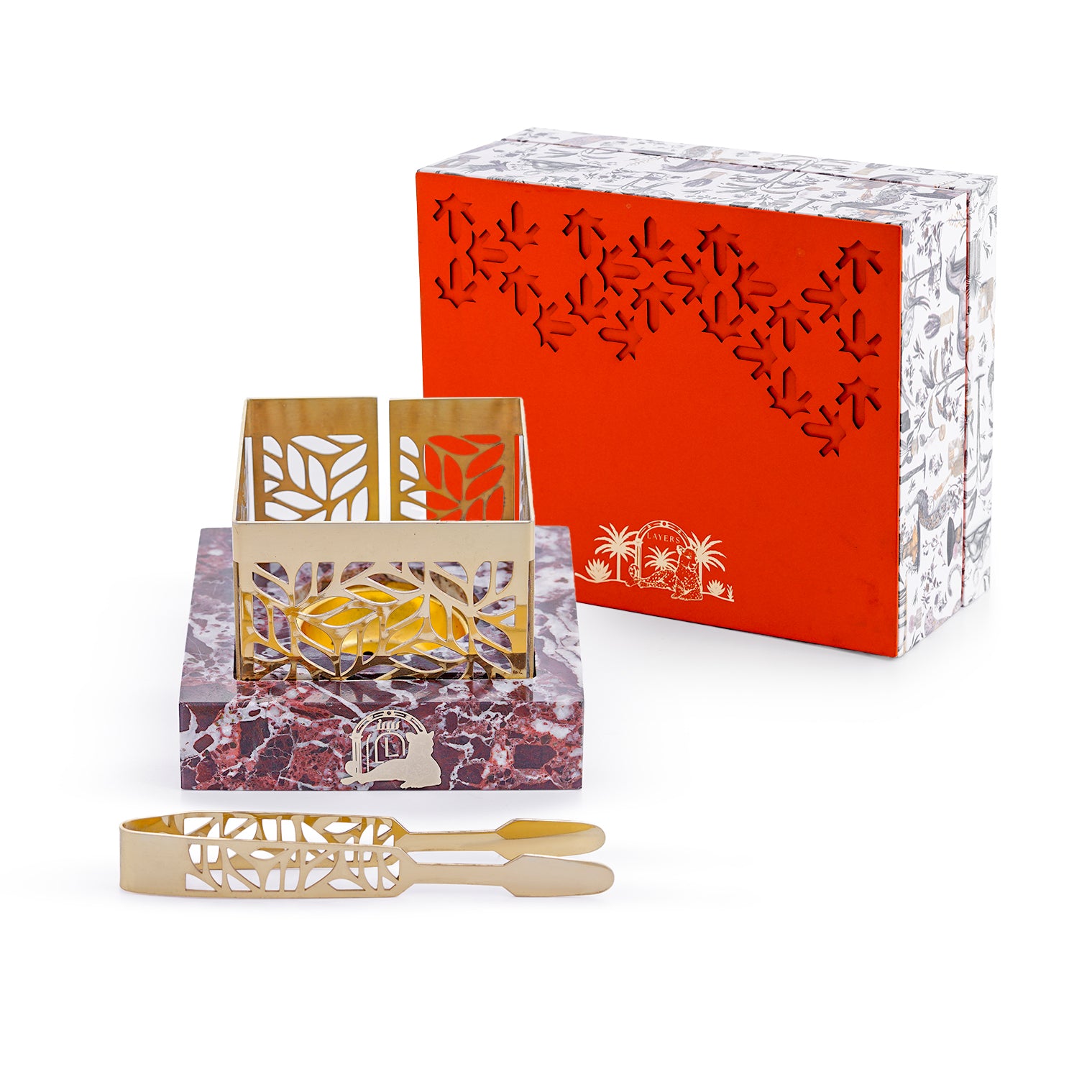 Taj Mini – Rosso Levanto Marble Incense Burner