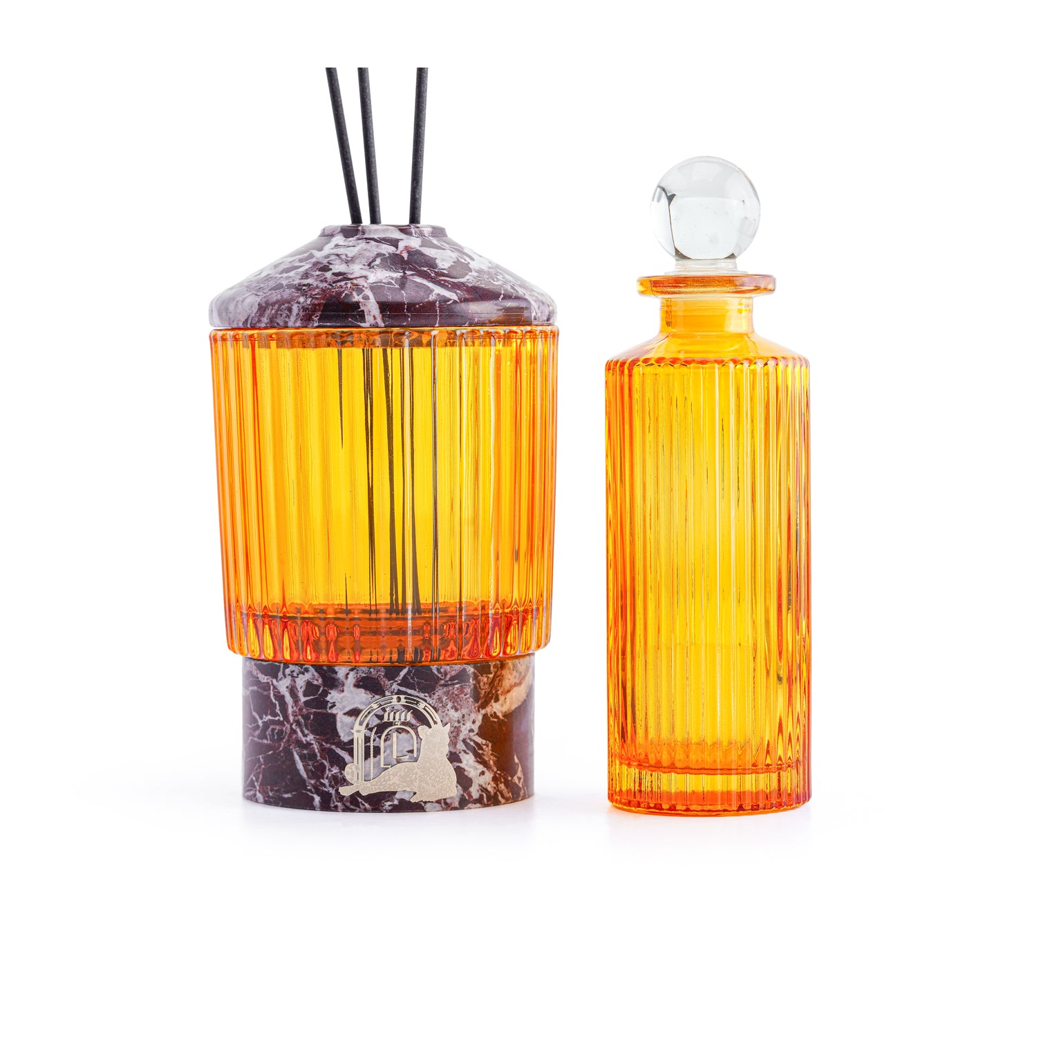 Glassy (Rosso Levanto) diffuser with bottle