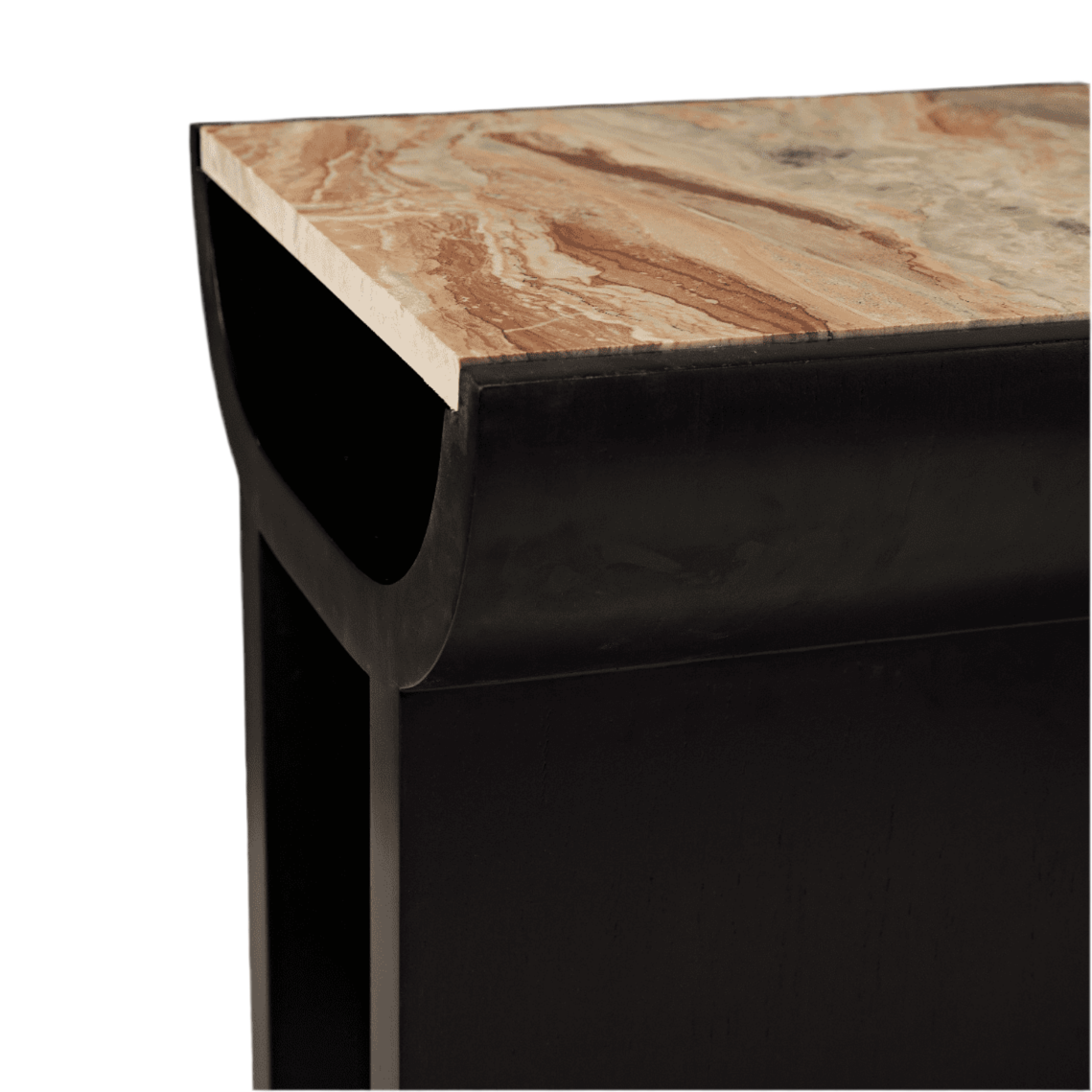 Luna – Red Orobico Marble Side Table