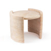 Travertine Side Table