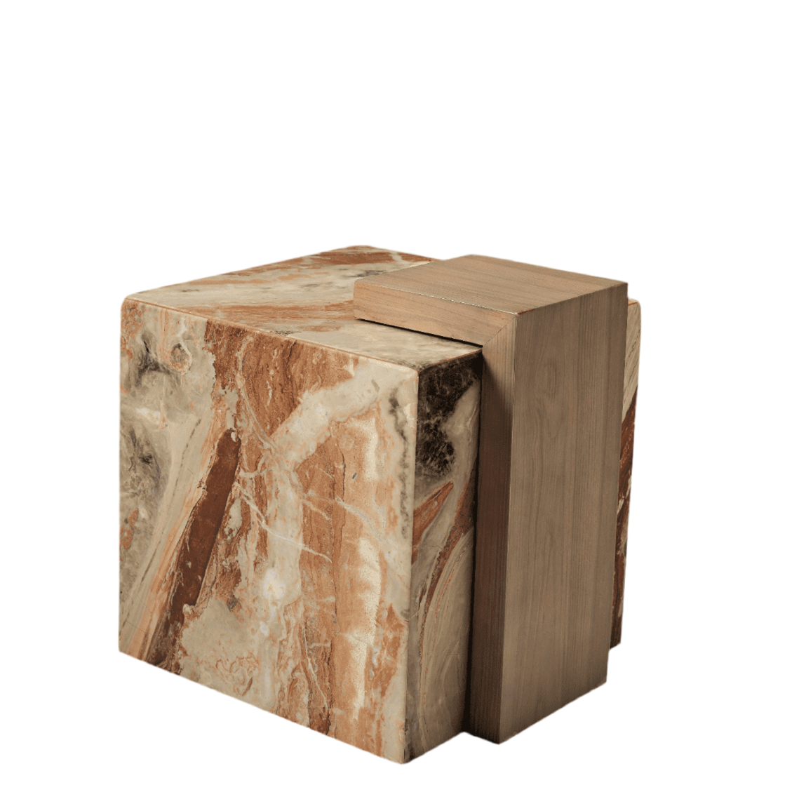 Lolwa – Red Orobico Marble Side Table
