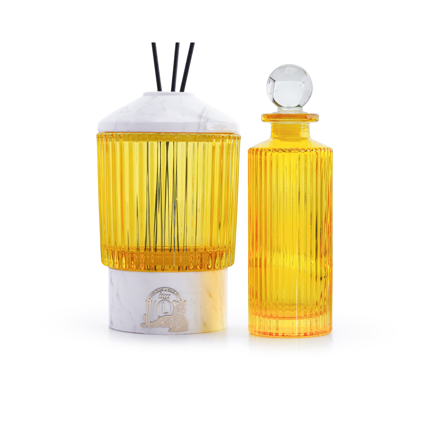 Glassy (White Volakas) diffuser with bottle