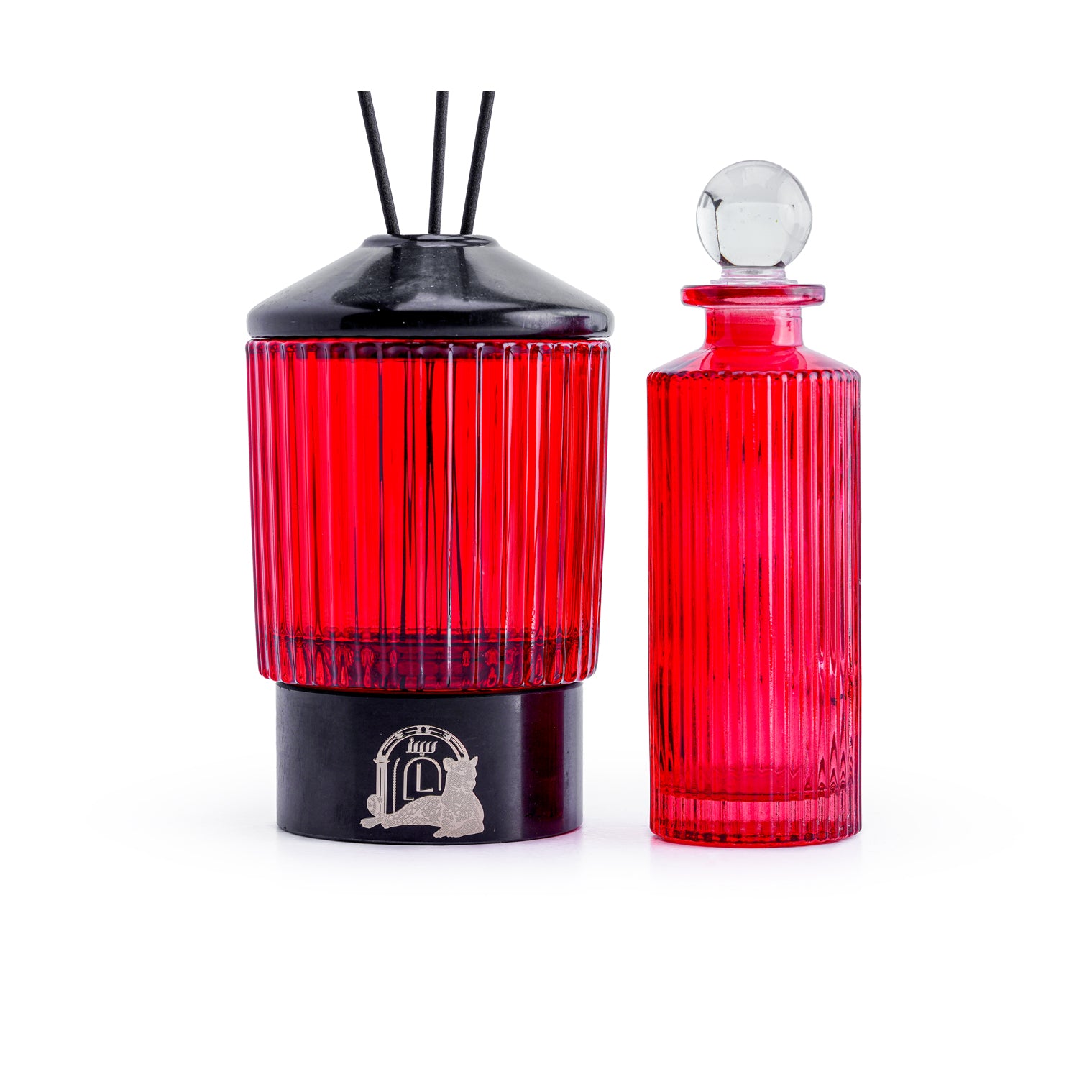Glassy (Nero Marquina) diffuser with bottle