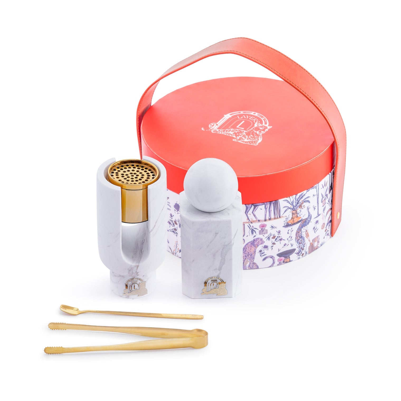 Ofra – White Volakas Marble Incense Burner & Oud Storage Set