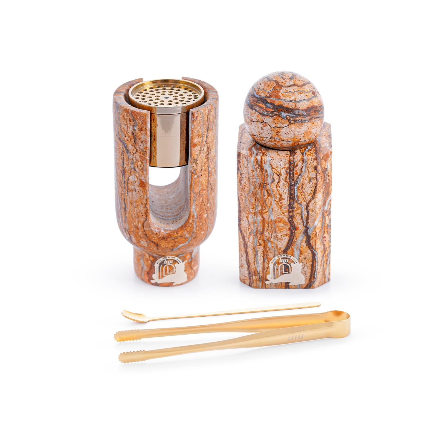 Ofra – Marron Travertine Incense Burner & Oud Storage Set