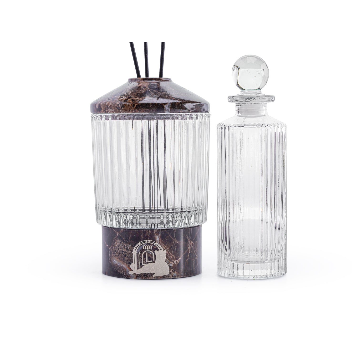 Glassy (Emperador Brown) diffuser with bottle