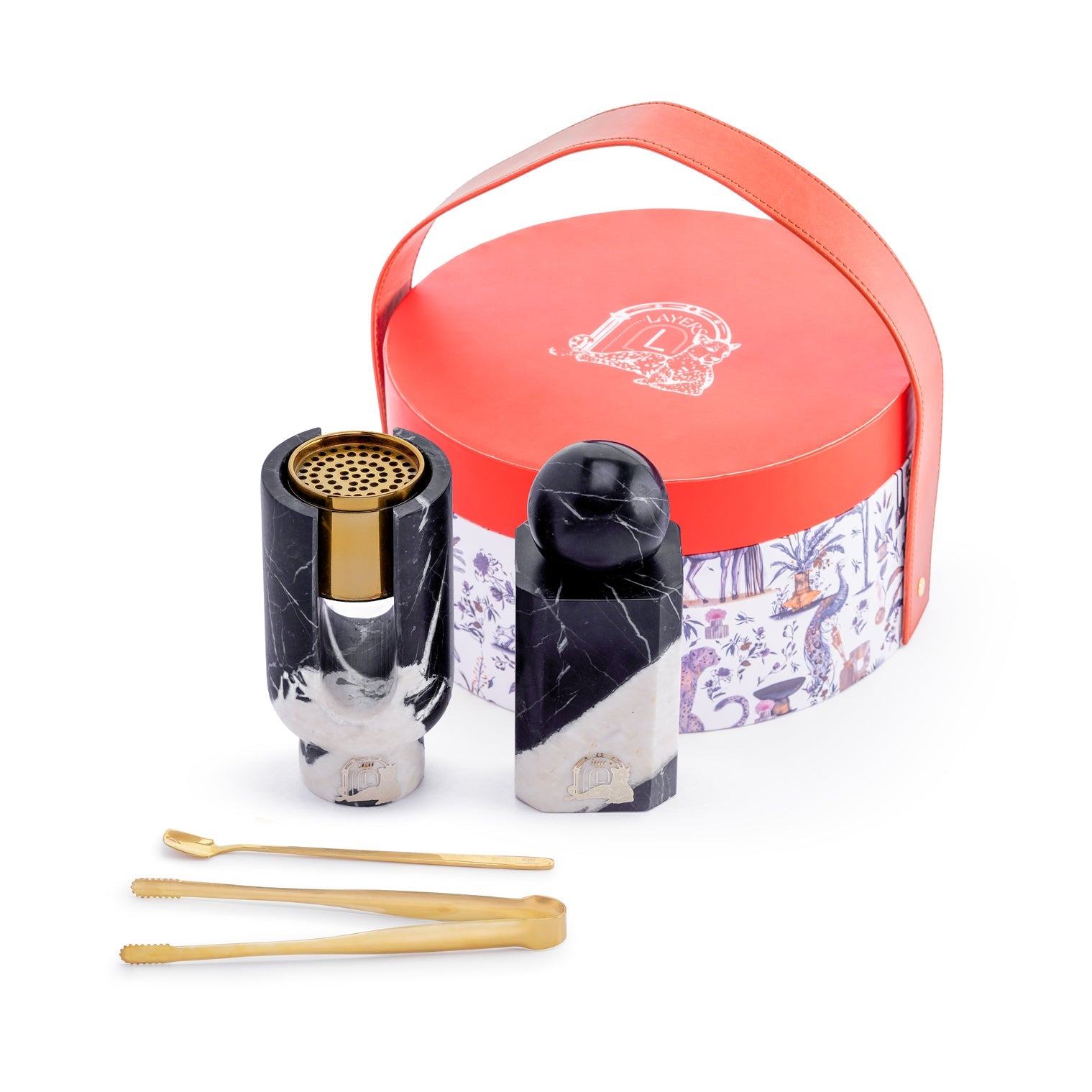 Ofra – Black Panda Marble Incense Burner & Oud Storage Set