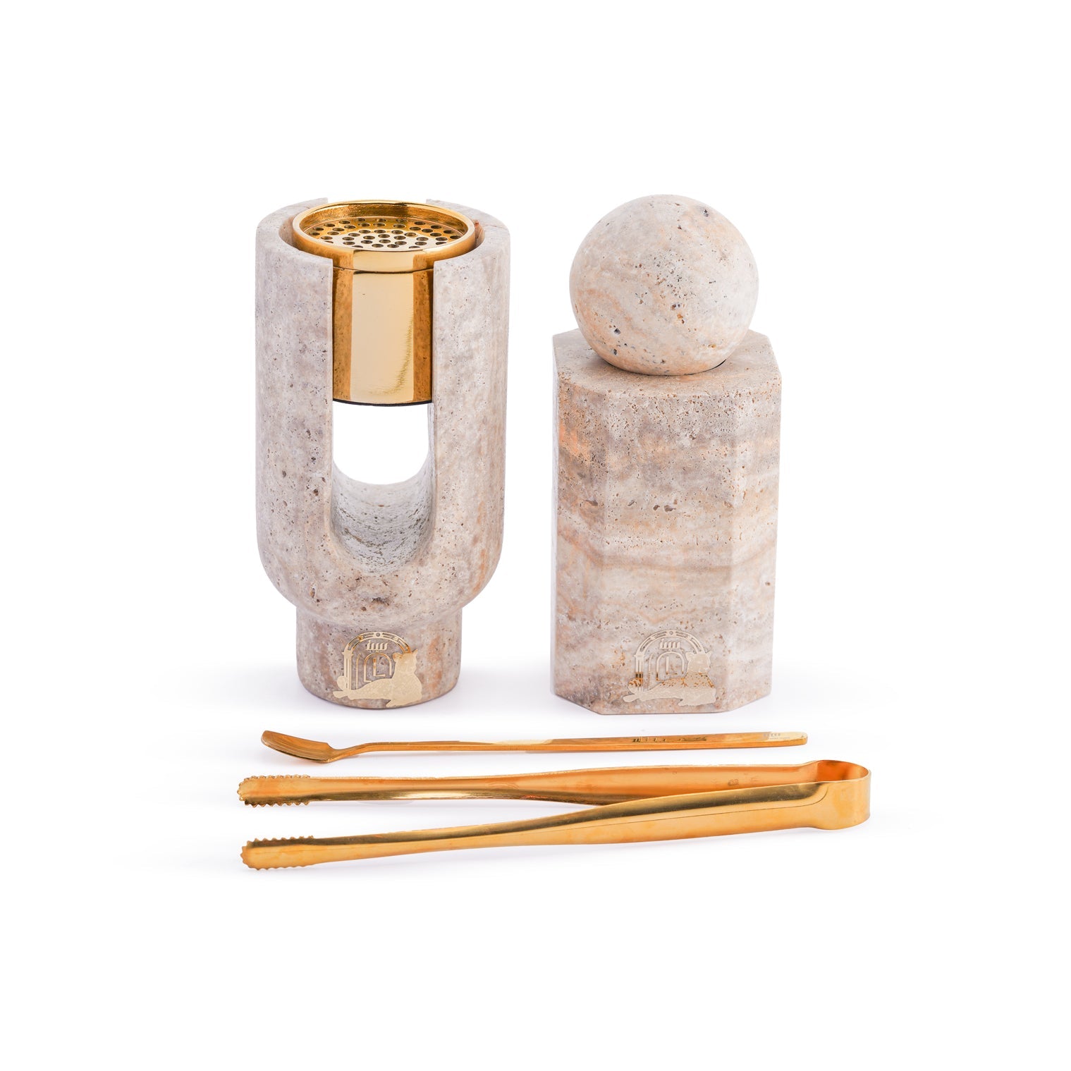 Ofra – Grey Travertine Incense Burner & Oud Storage Set