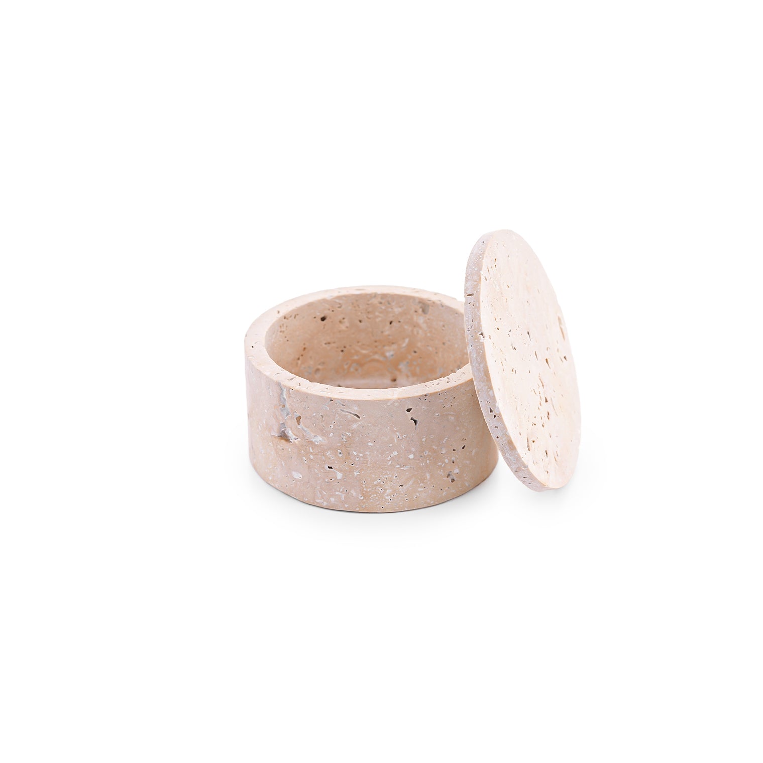 Lil – Beige Travertine Large Jar