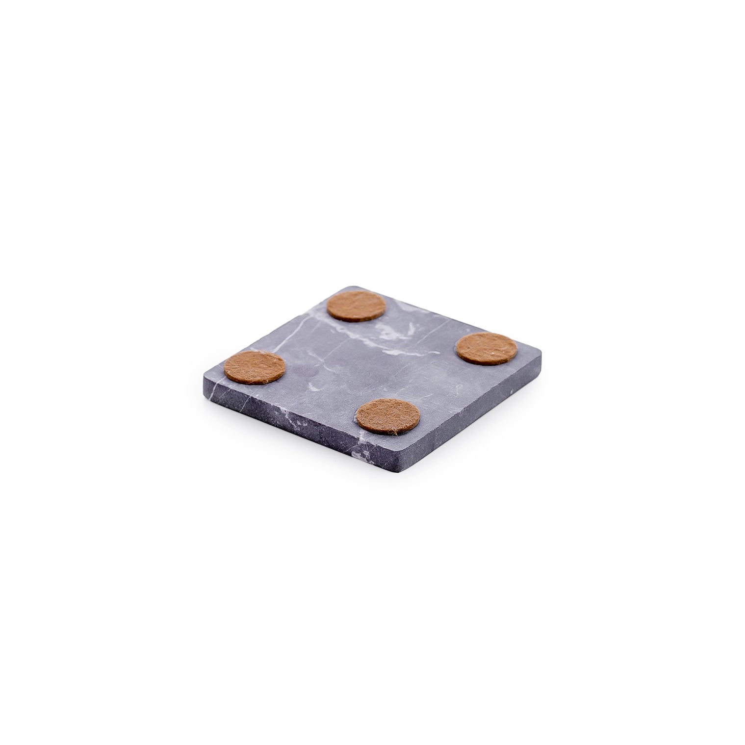 Square Coaster Set — Black Marble
