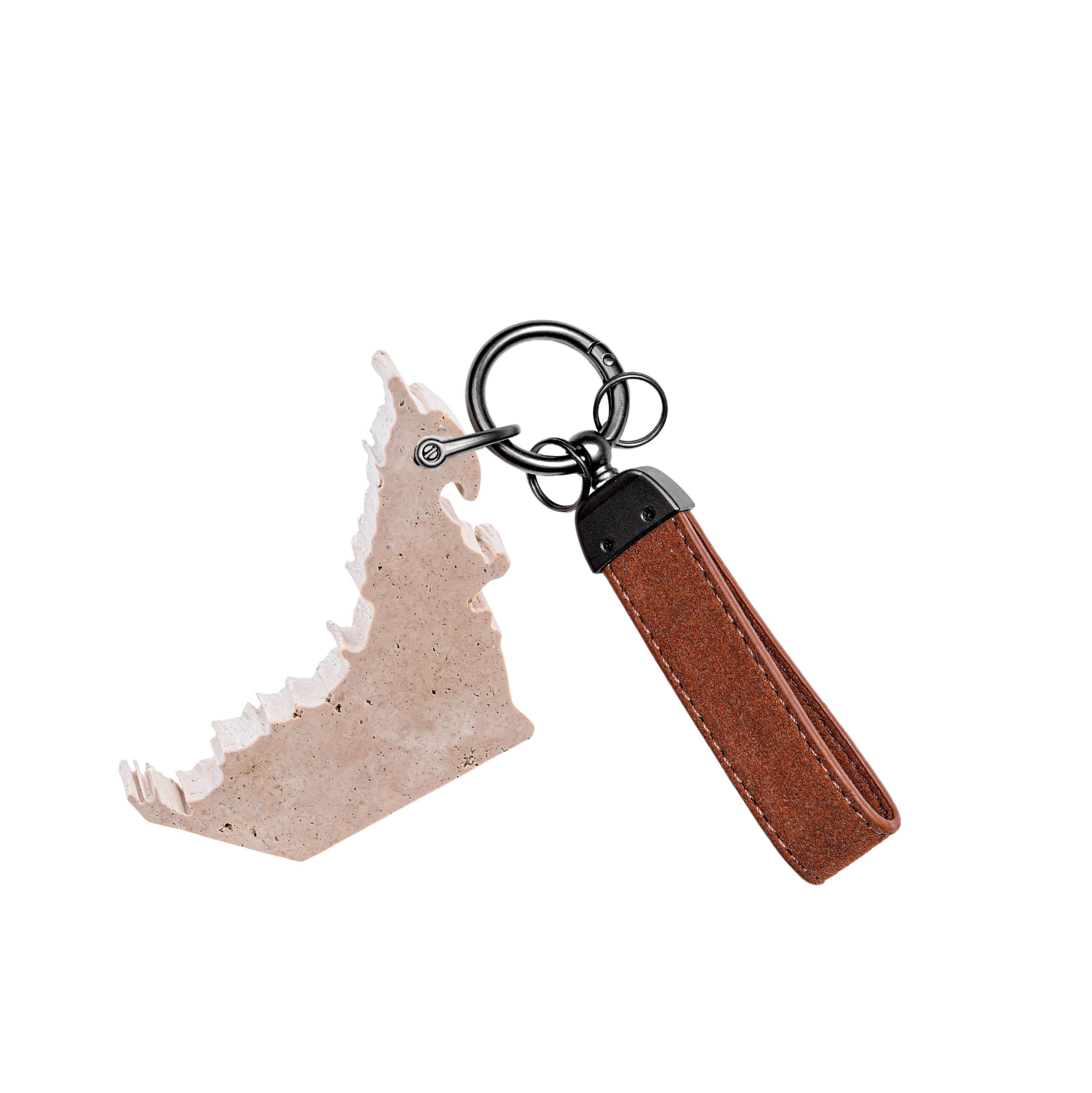 UAE Love – Beige Travertine Keychain