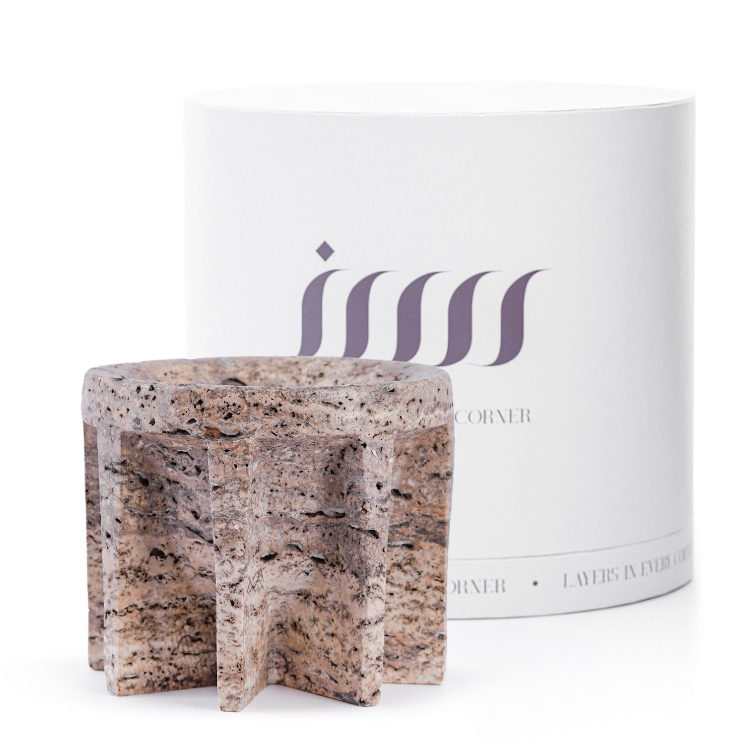Taira – Grey Travertine Bowl (Small)