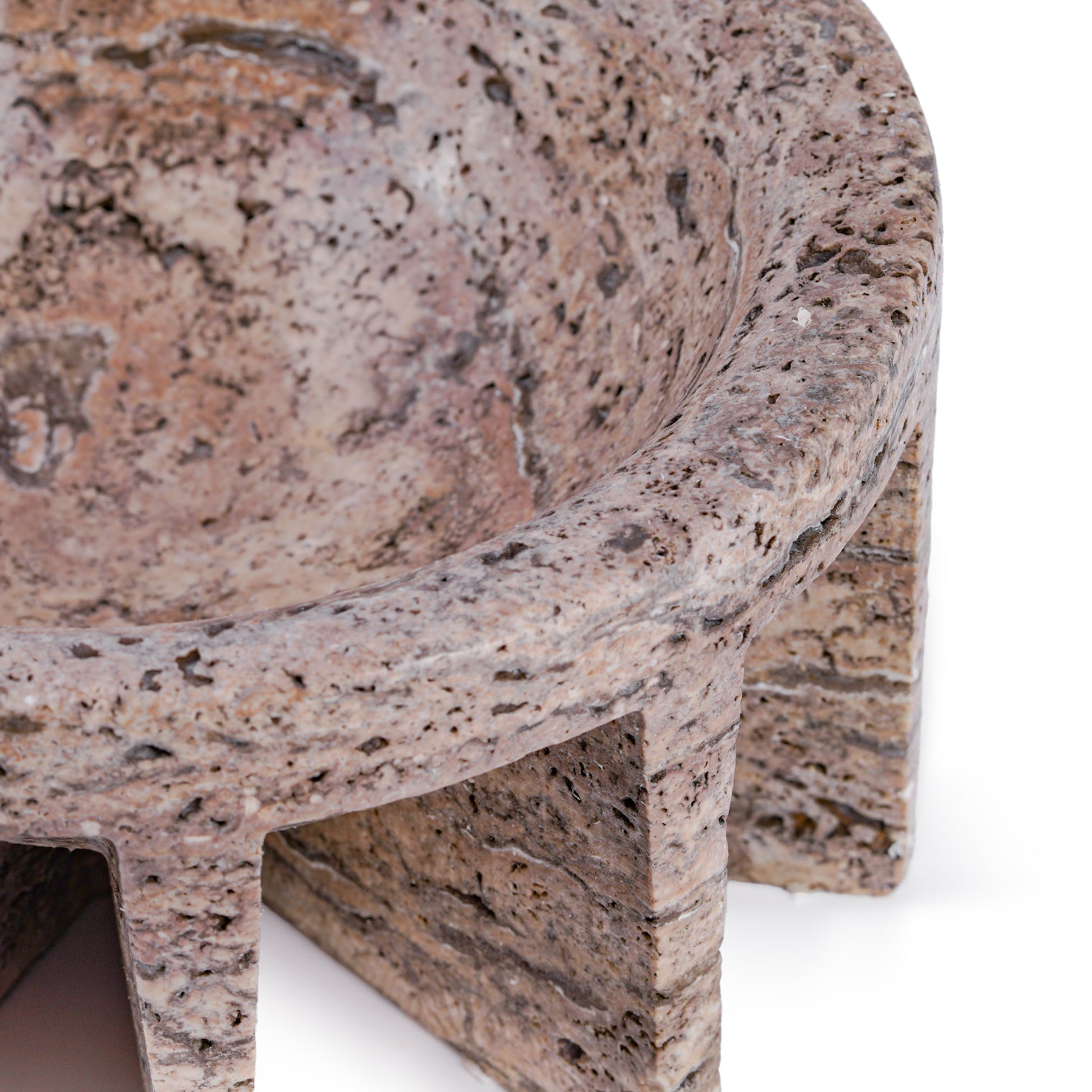 Taira – Grey Travertine Bowl (Large)