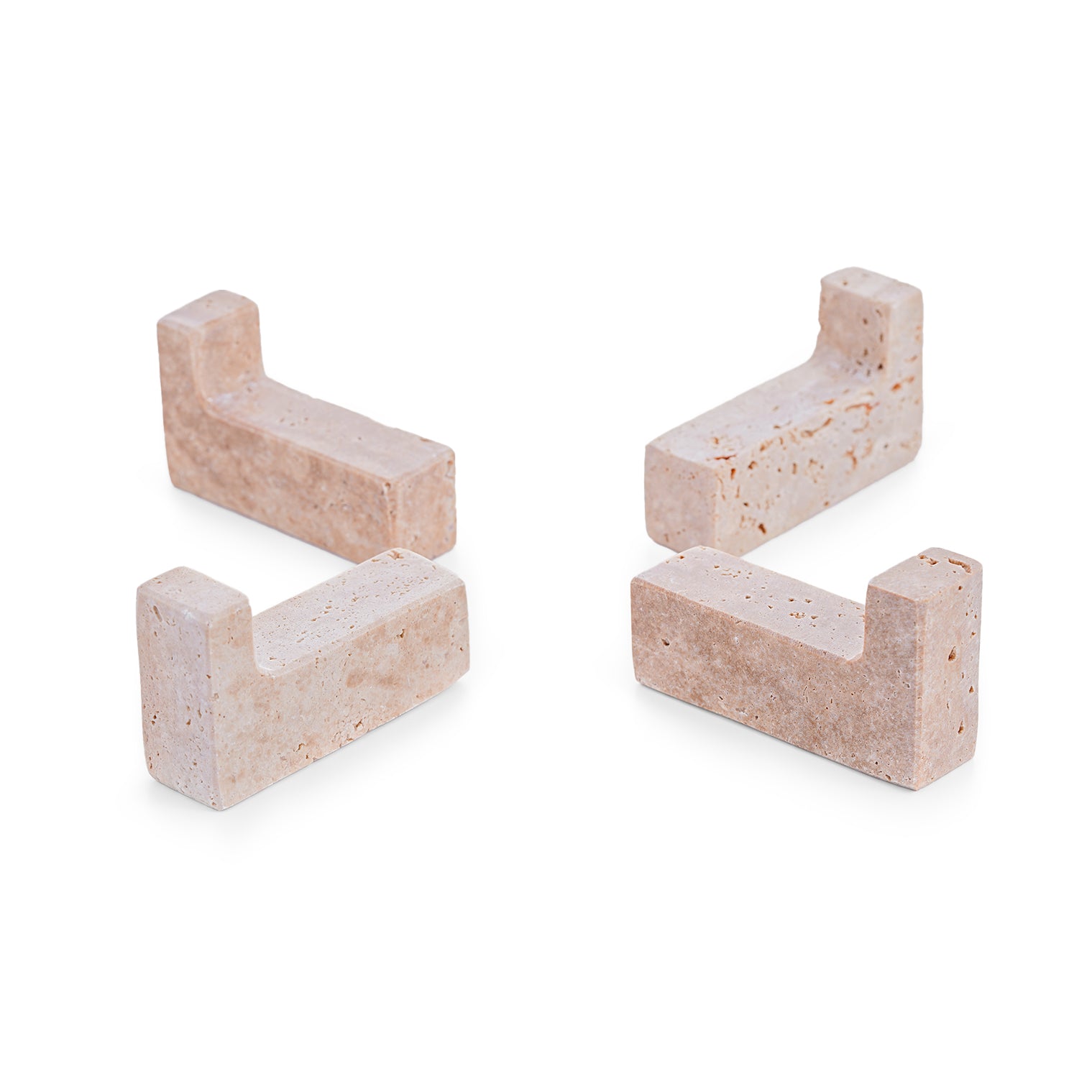 Riva – Beige Travertine Four-Leg Tray