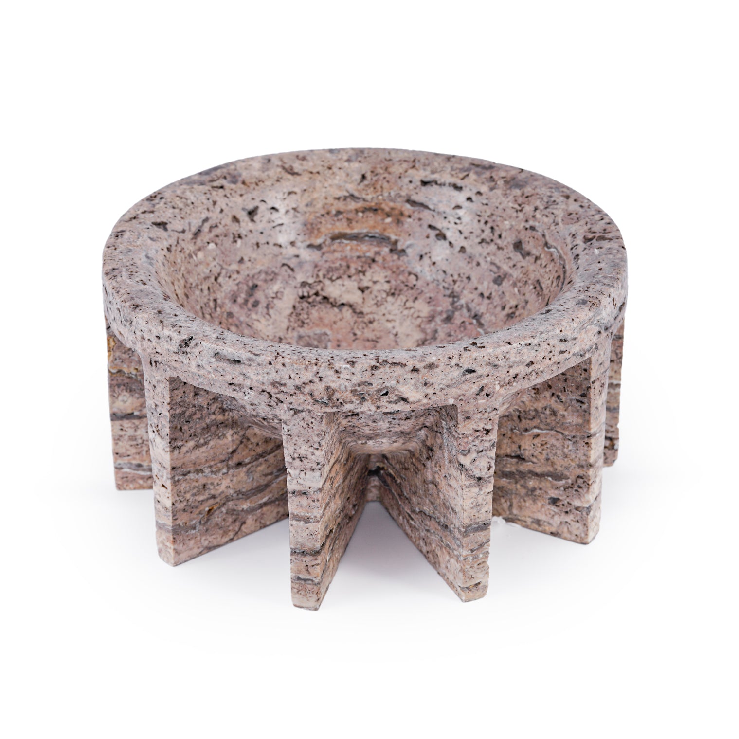Taira – Grey Travertine Bowl (Large)