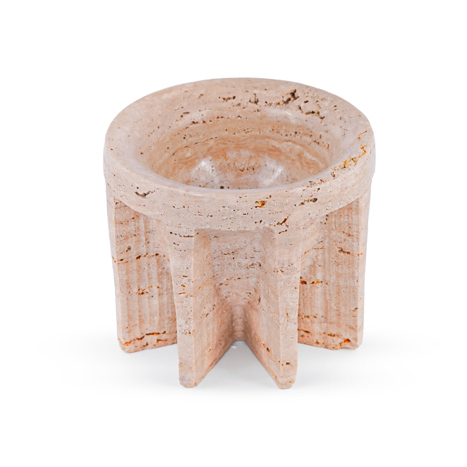 Taira – Beige Travertine Bowl (Small)