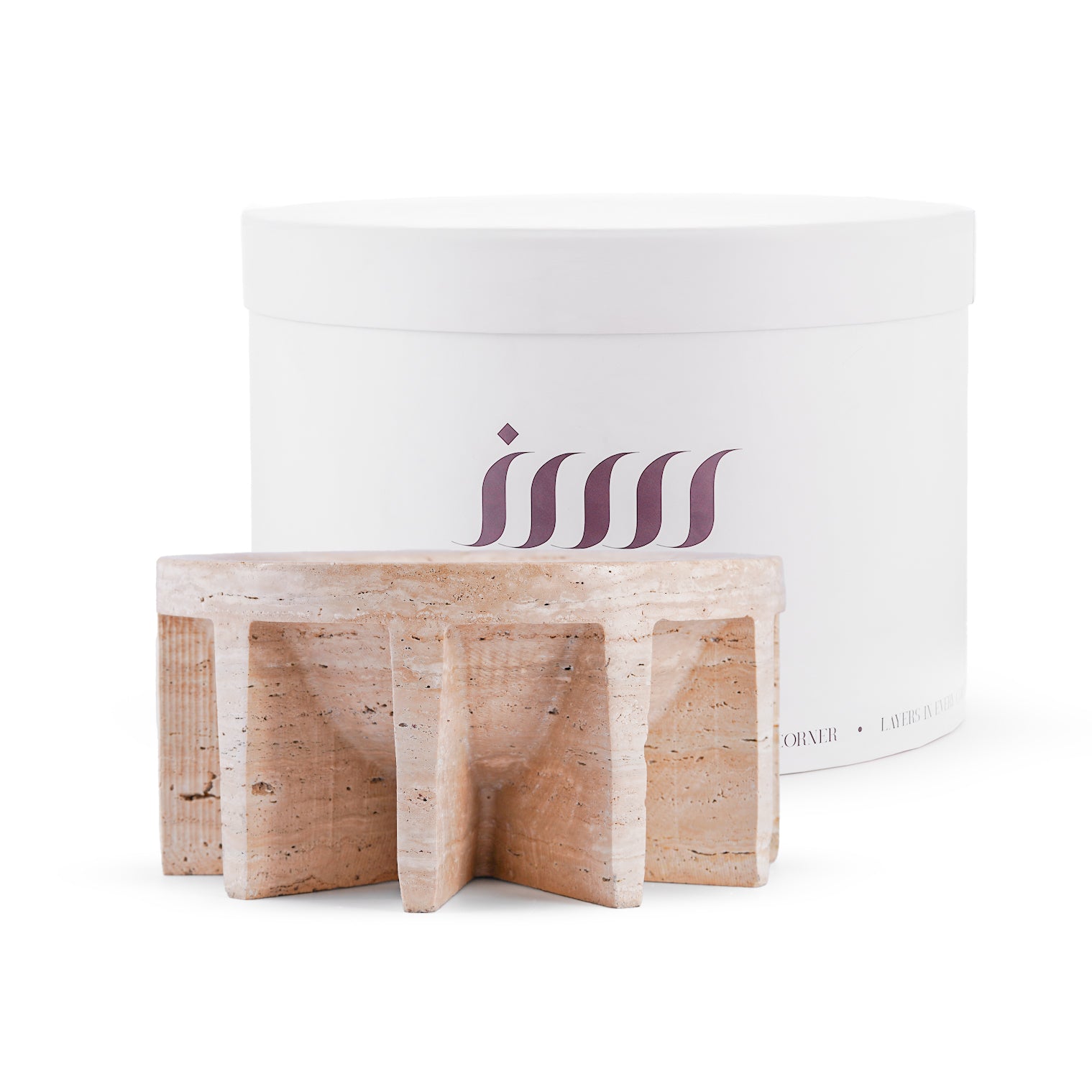 Taira – Beige Travertine Bowl (Large)