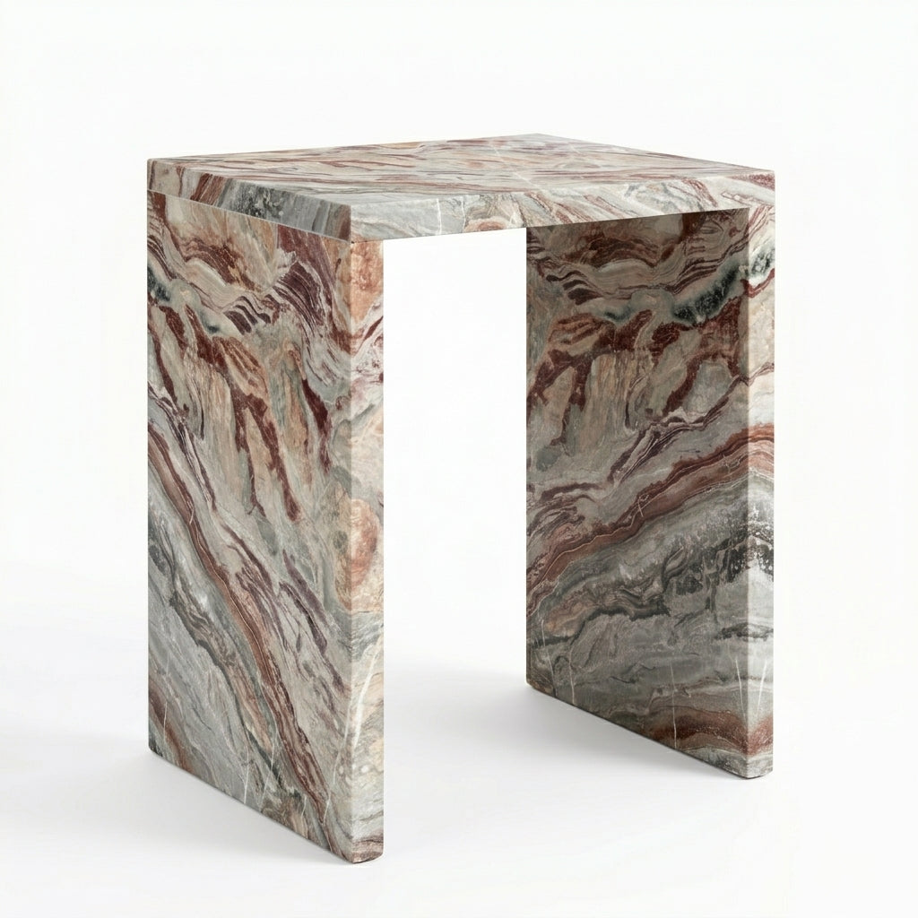 Orobico – Red Orobico Marble Side Table