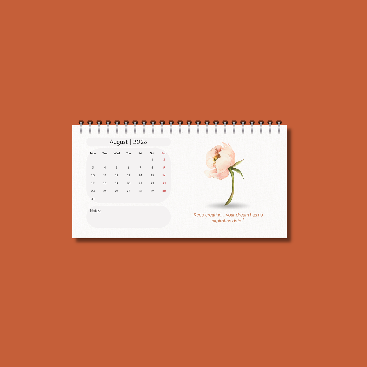 Writable Desk flip calendar