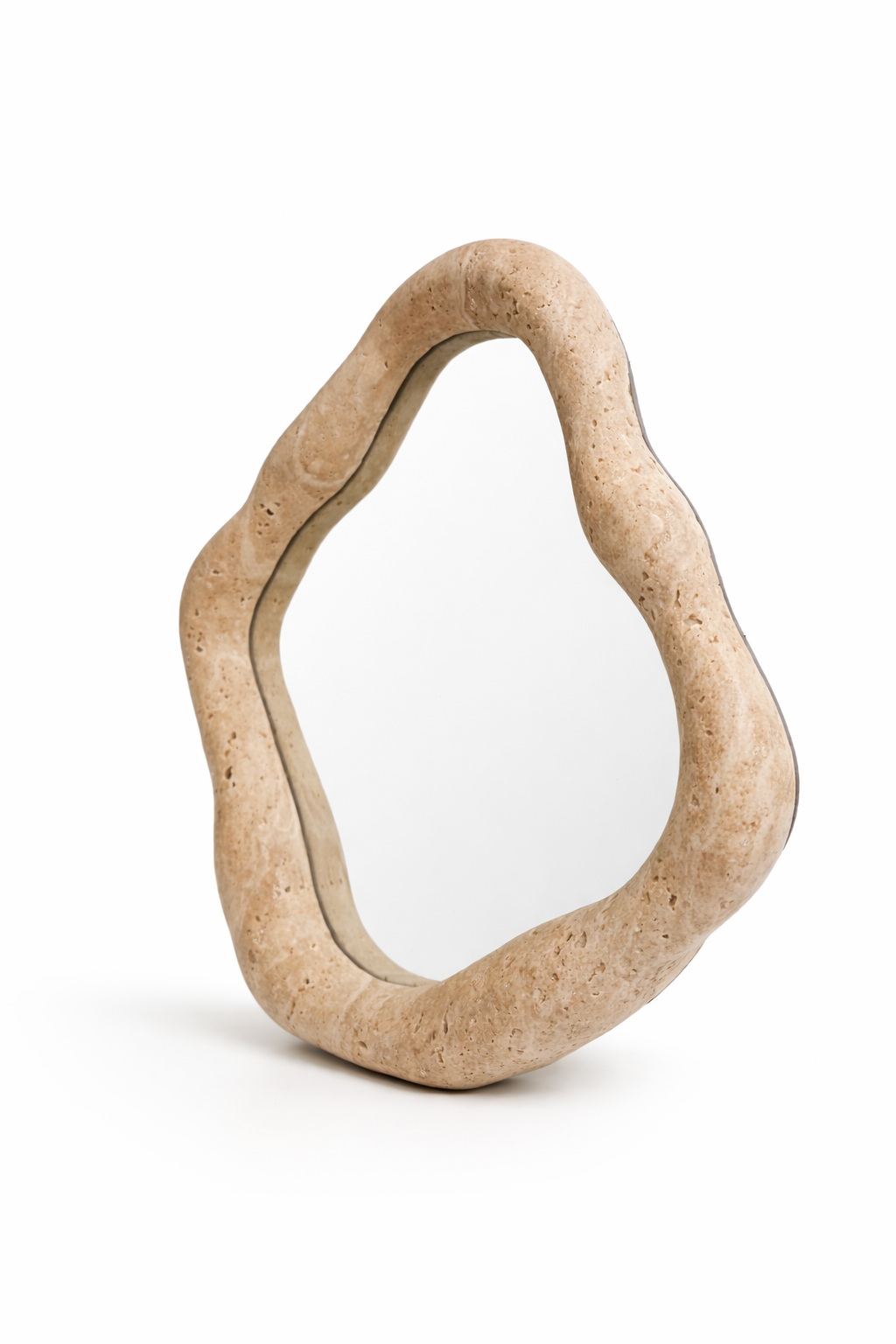 Amwaj – Beige Travertine Mirror
