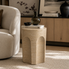 Layers – Beige Travertine Arch Side Table