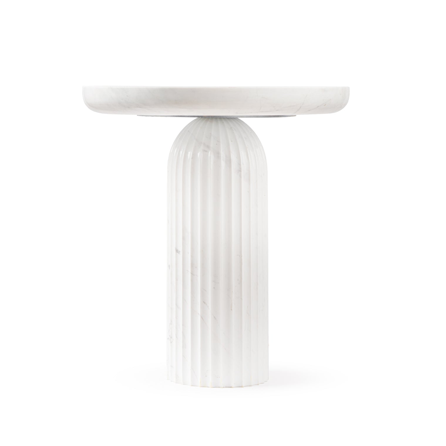 Layers – White Volakas Marble Side Table