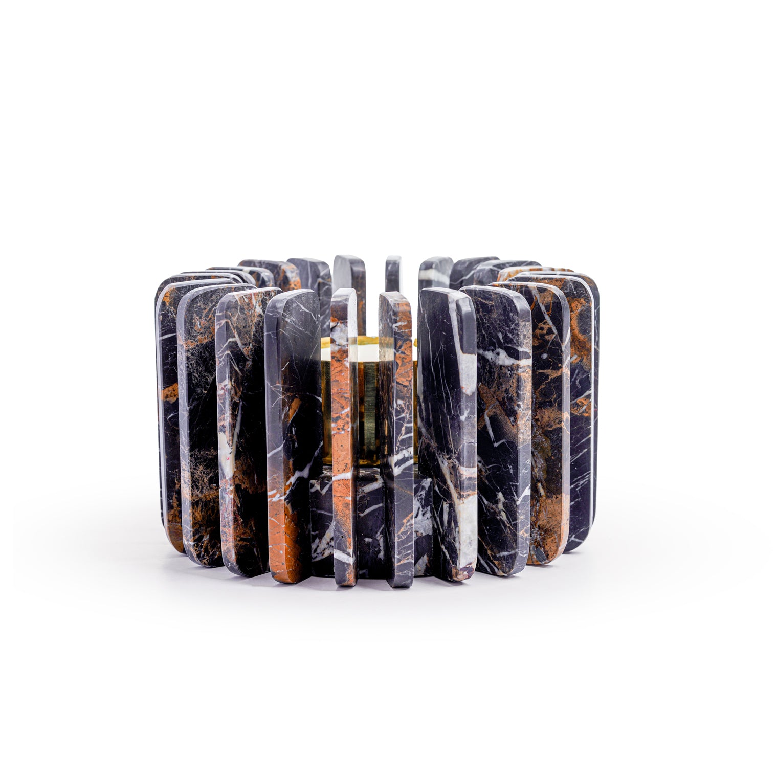 ochna-portoro-gold-marble-small-Layers Home Decoration
Candle holder
Vase 
Decor
Home accessories 
Natural marble 
Luxury 
حاملة الشموع
مزهرية
ديكور
اكسسوارات منزلية
رخام طبيعي
فخامة